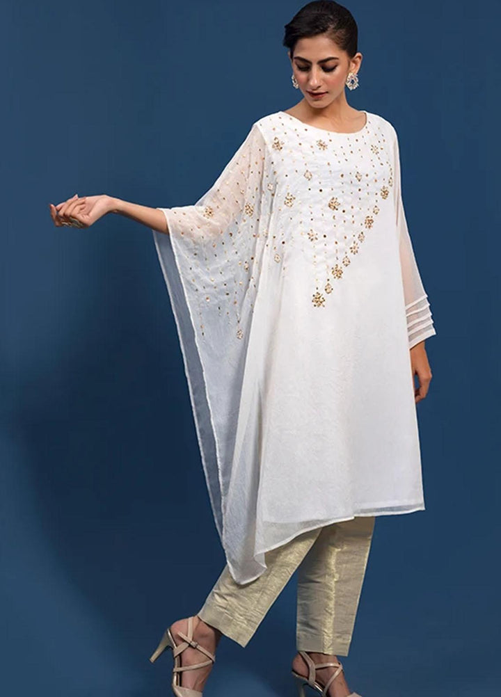 Change Festive Pret  Chiffon Shirt CK2383 White