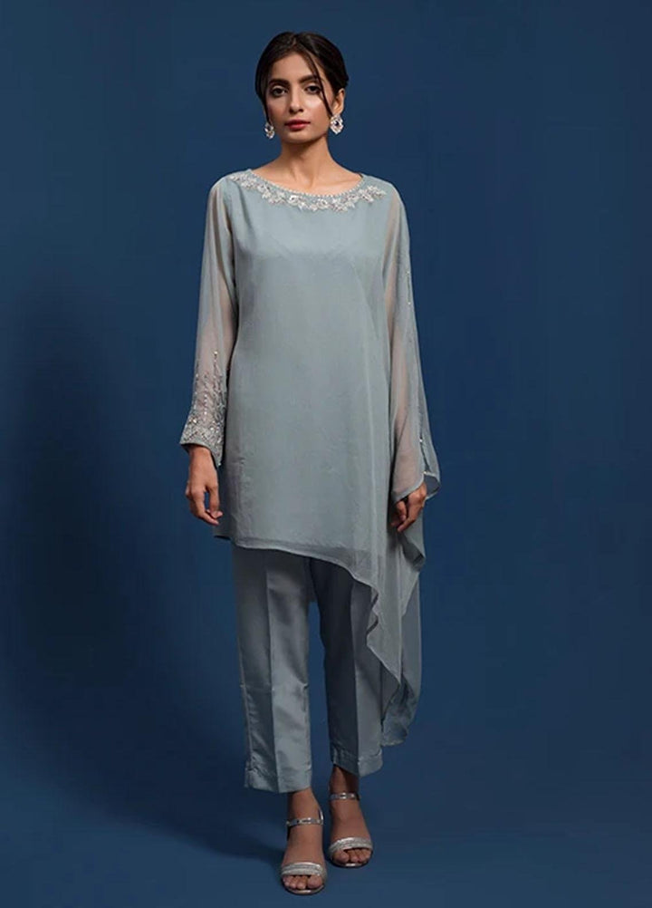 Change Festive Pret  Chiffon 2 Piece Suit CK2350 Ash Blue