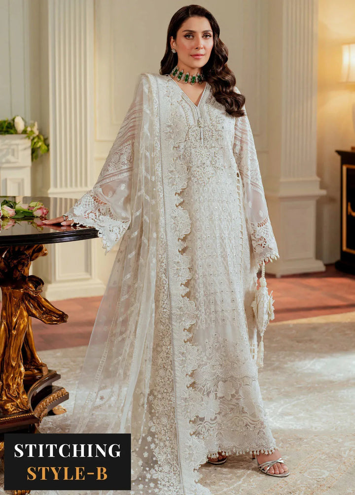 Chantelle by Baroque Embroidered Chiffon Suits Unstitched 3 Piece BQ24CL EC 02 - Luxury Collection