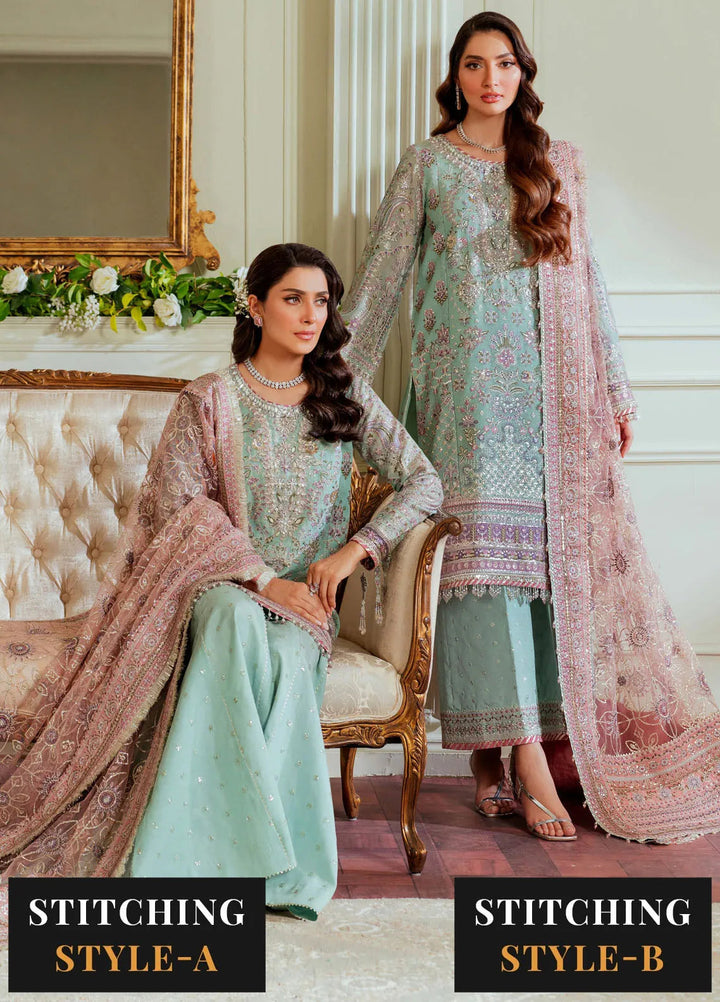 Chantelle by Baroque Embroidered Zari Net Suits Unstitched 3 Piece BQ24CL EC 08 - Luxury Collection