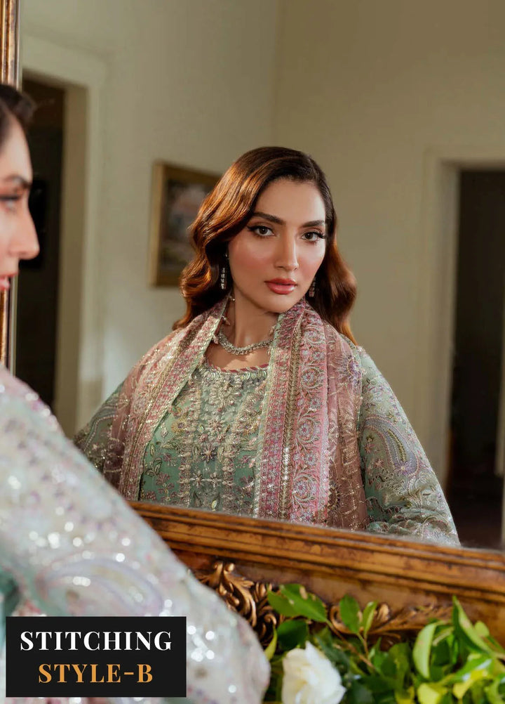 Chantelle by Baroque Embroidered Zari Net Suits Unstitched 3 Piece BQ24CL EC 08 - Luxury Collection