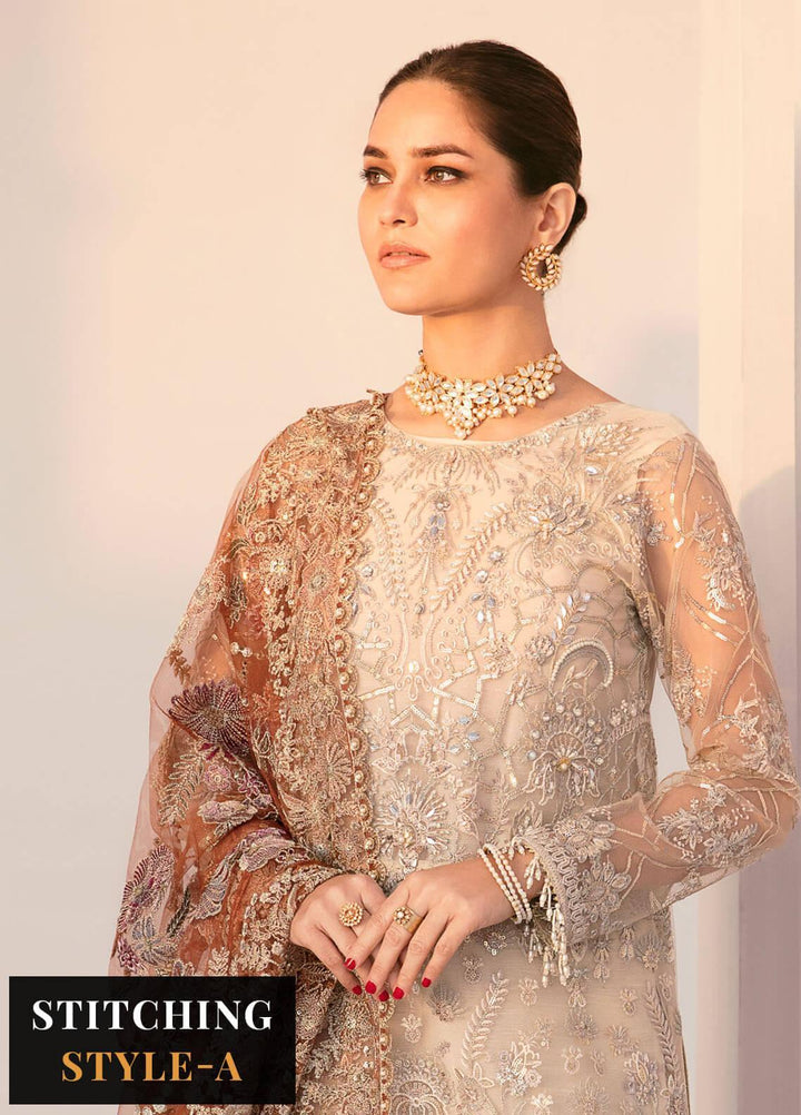 Chantelle By Baroque Embroidered Net Suits Unstitched 3 Piece BQ23CH BQU-CH11-D03 - Luxury Formal Collection