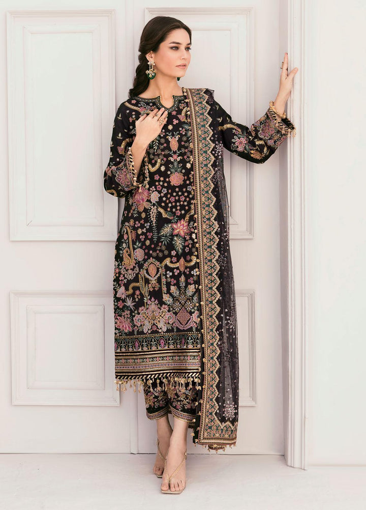 Chantelle By Baroque Embroidered Raw Silk Suits Unstitched 3 Piece BQ23CH BQU-CH11-D04 - Luxury Formal Collection