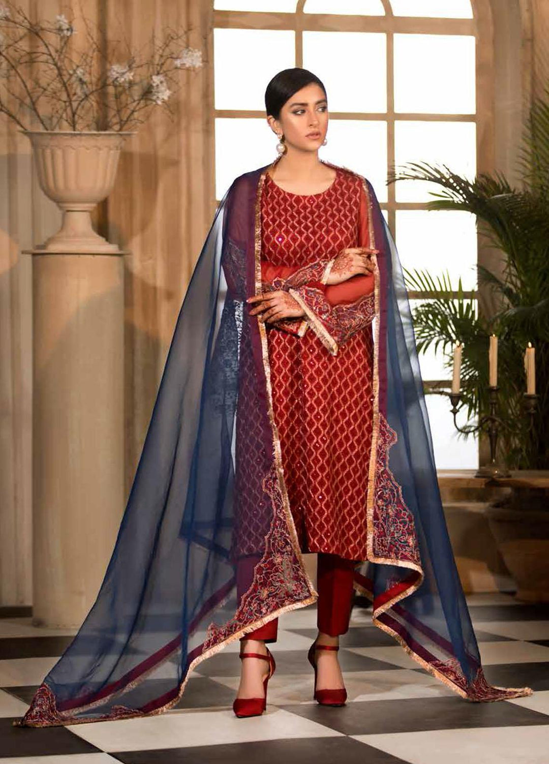 Allure By Charizma Embroidered Chiffon Suits Unstitched 3 Piece CRZ21-AE2 CAL/10 - Luxury Collection