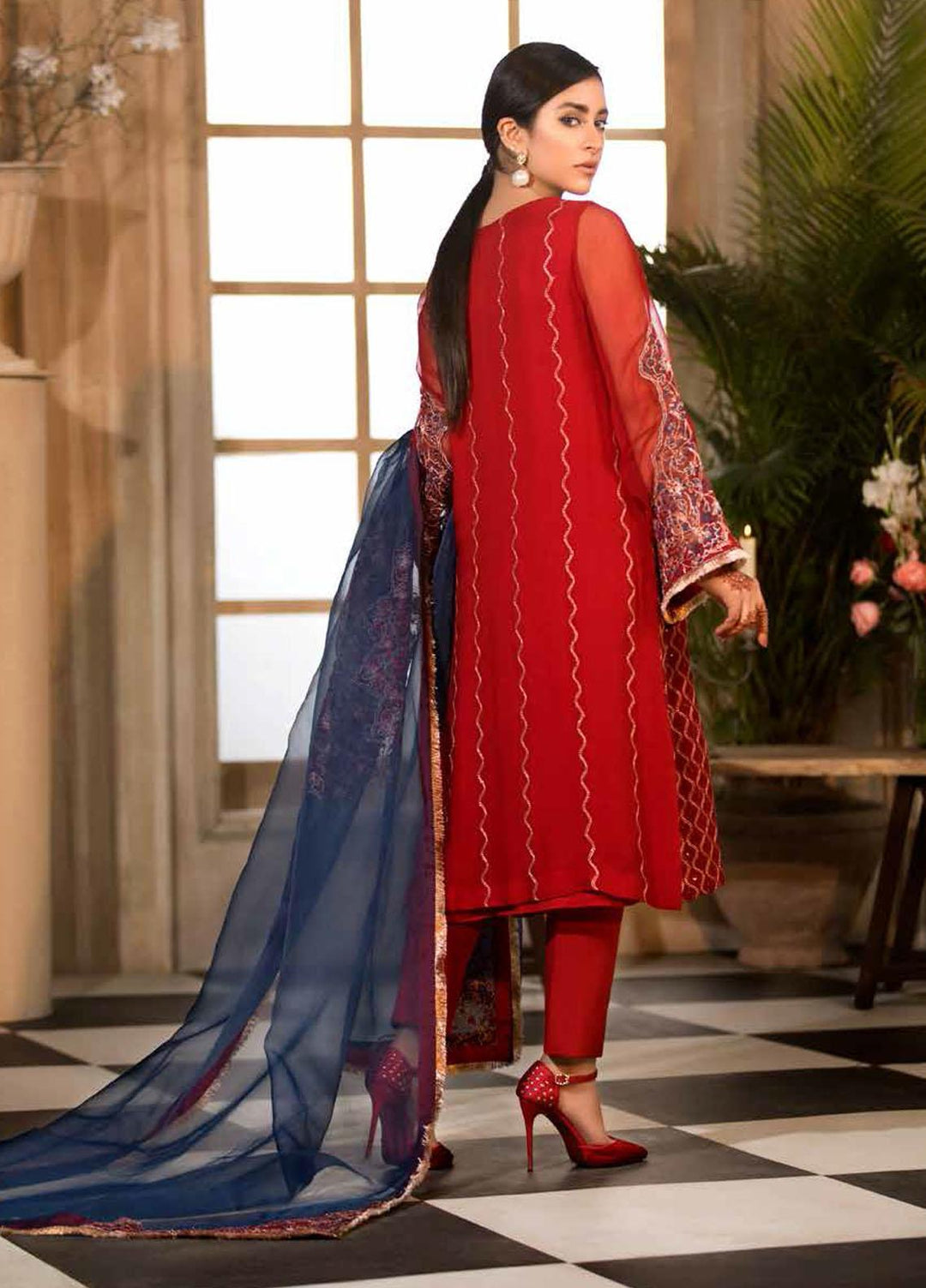 Allure By Charizma Embroidered Chiffon Suits Unstitched 3 Piece CRZ21-AE2 CAL/10 - Luxury Collection