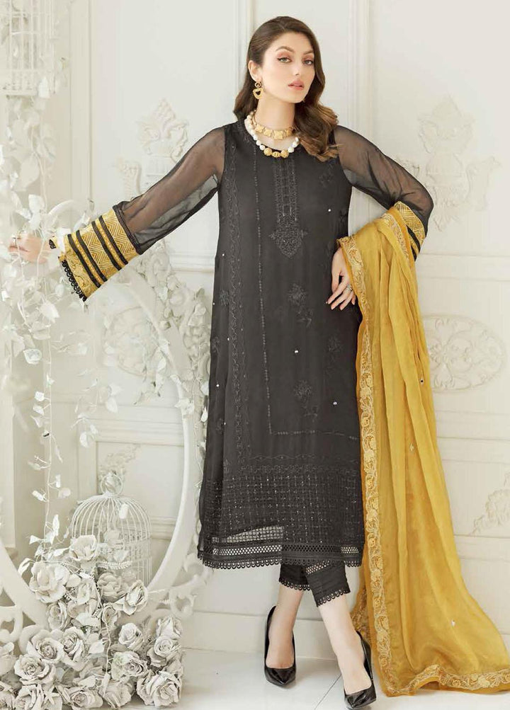 Chimmer By Charizma Embroidered Chiffon Suits Unstitched 3 Piece CRZ21-C5 34 - Luxury Collection