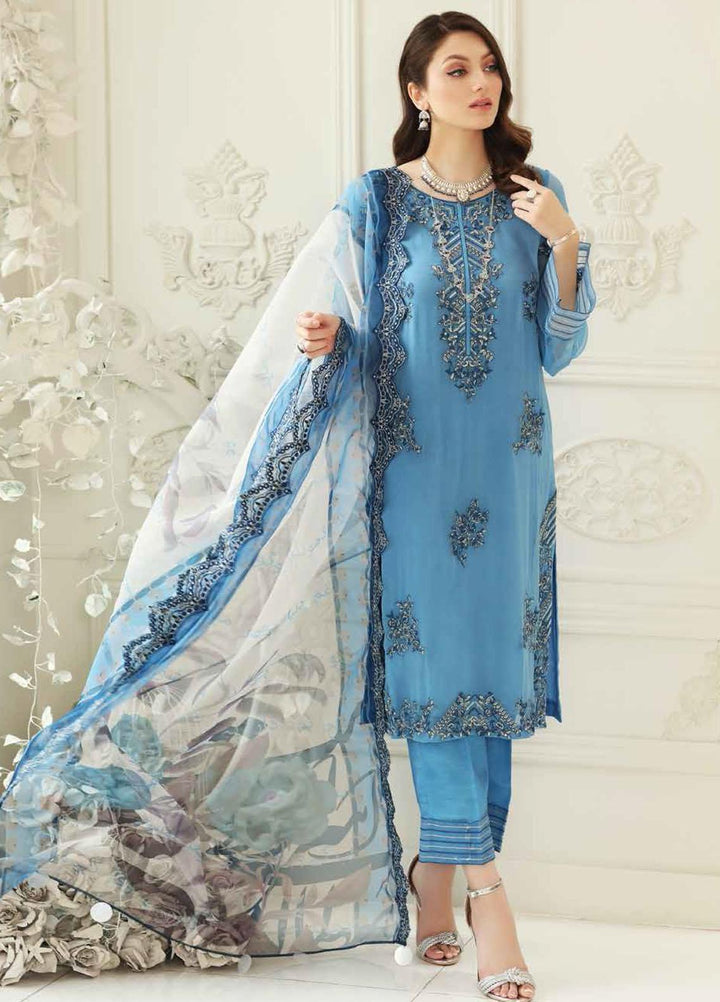 Charizma Embroidered Chiffon Suits Unstitched 3 Piece CRZ21-C6 CHM-42 - Festive Collection