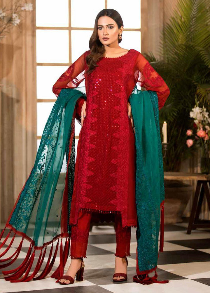Charizma Embroidered Chiffon Suits Unstitched 3 Piece CRZ21-C6 CHM-44 - Festive Collection