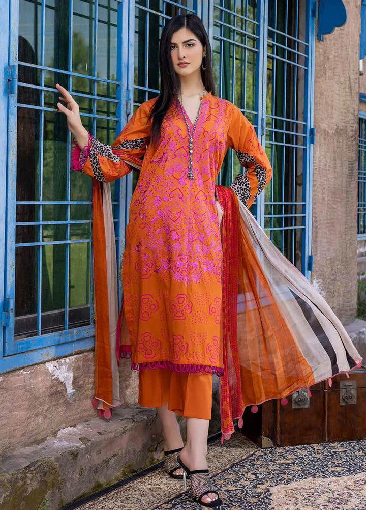 Charizma Embroidered Lawn Suits Unstitched 3 Piece CRZ22CBL-2 CCS-08-B - Summer Collection