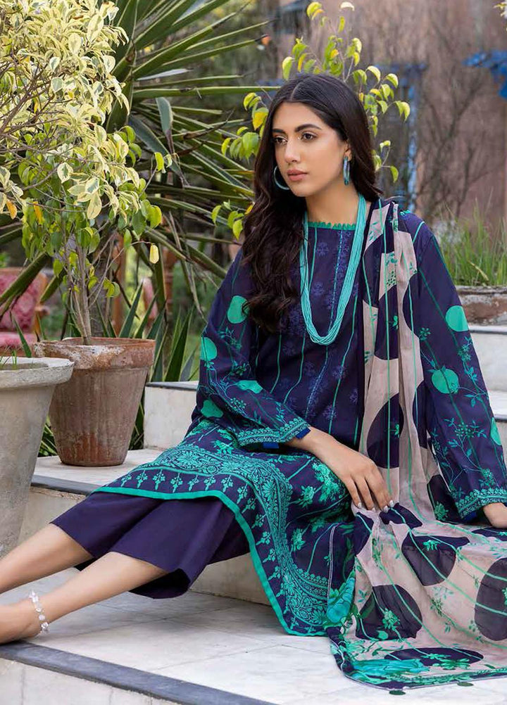 Charizma Embroidered Lawn Suits Unstitched 3 Piece CRZ22CBL-2 CCS-09-B - Summer Collection