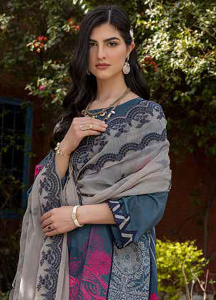 Charizma Embroidered Lawn Suits Unstitched 3 Piece CRZ22-C4 CCS-26 - Summer Collection