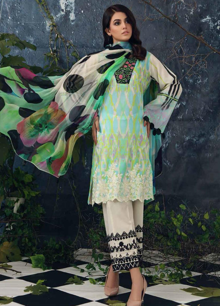 Charizma Embroidered Lawn Suits Unstitched 3 Piece CRZ21CB-1 CCW-07 - Summer Collection