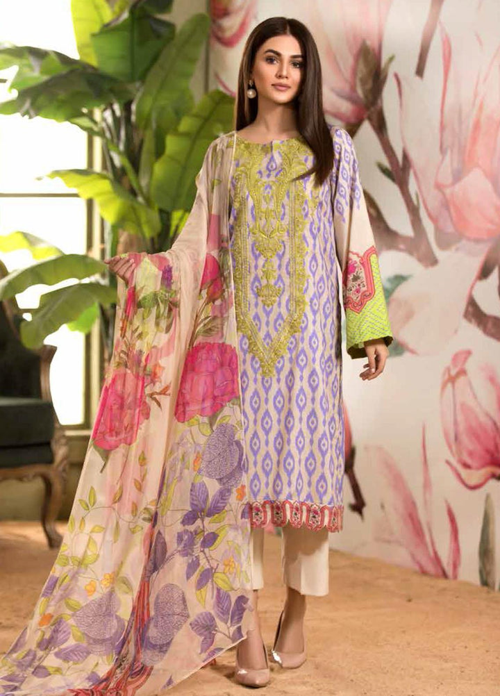 Charizma Embroidered Lawn Suits Unstitched 3 Piece CRZ21CB-1 CCW-08 - Summer Collection