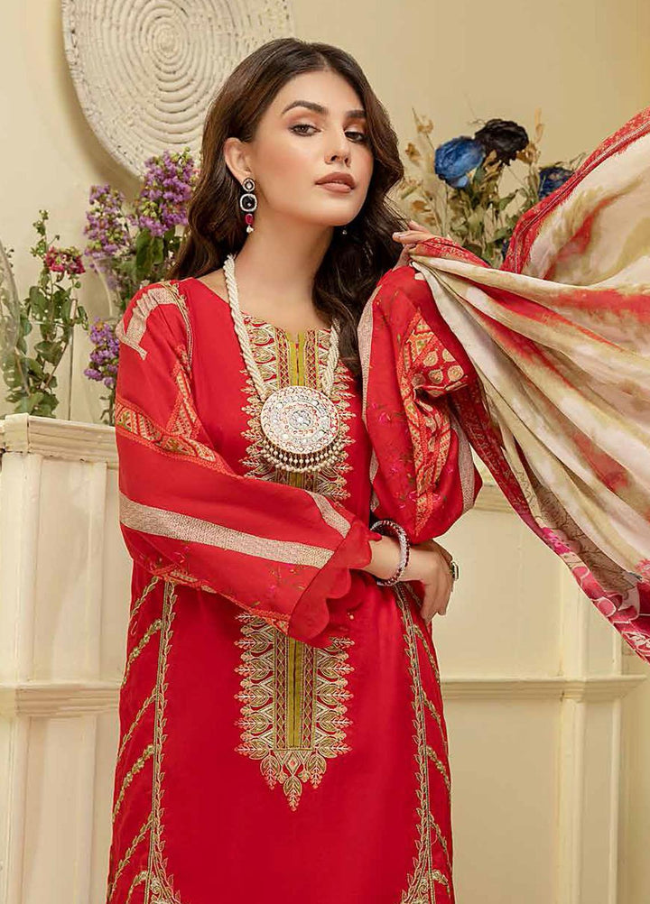 Charizma Embroidered Lawn Suits Unstitched 3 Piece CRZ22EL CEL-05 - Summer Collection