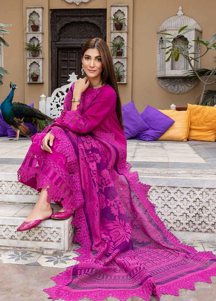 Charizma Embroidered Lawn Suits Unstitched 3 Piece CRZ22LK CLK-01 - Summer Collection