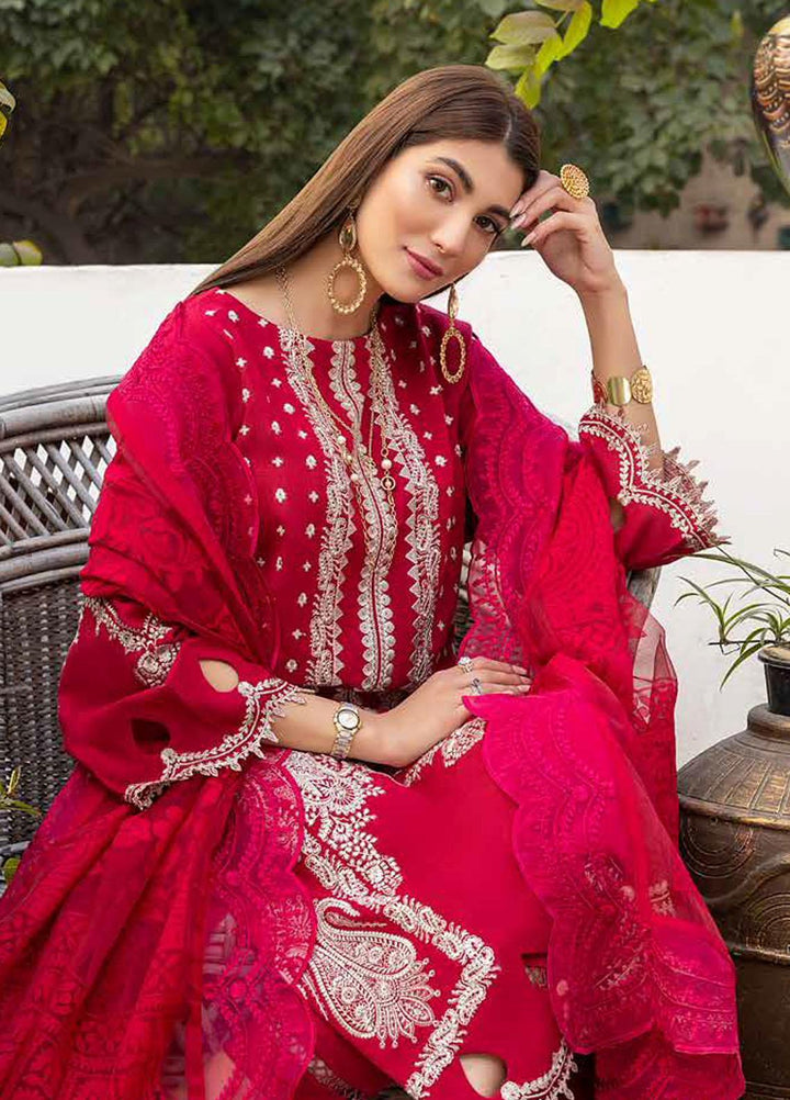 Charizma Embroidered Lawn Suits Unstitched 3 Piece CRZ22LK CLK-06 - Summer Collection