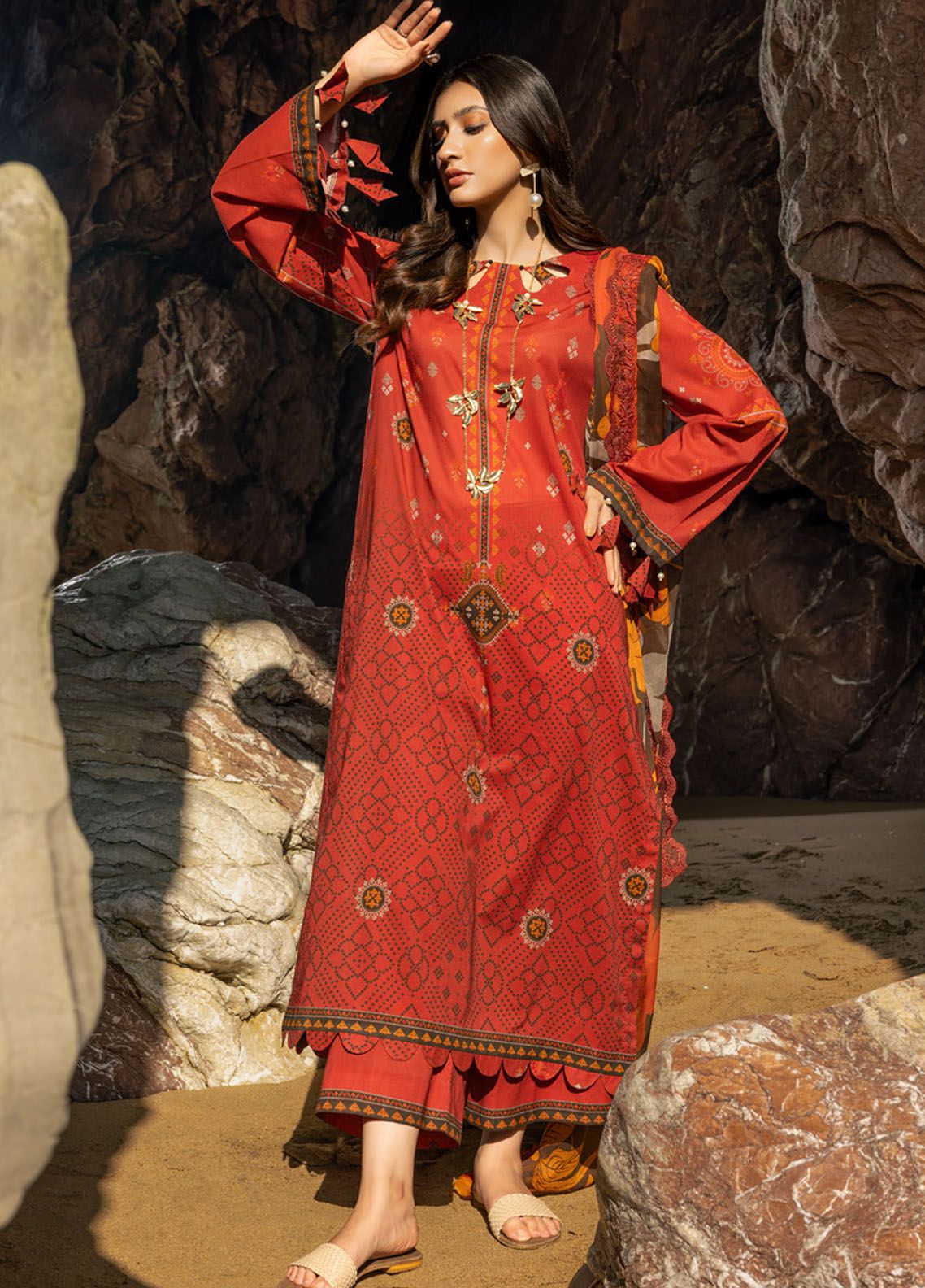 Charizma Embroidered Lawn Suits Unstitched 3 Piece CRZ21SM ED-19 - Festive Collection
