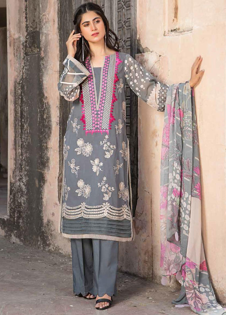 Charizma Embroidered Swiss Voile Suits Unstitched 3 Piece CRZ21SM-2 CM-18 - Summer Collection