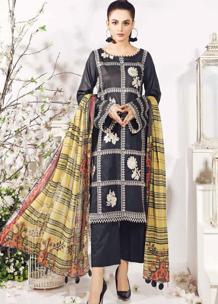 Charizma Embroidered Lawn Suits Unstitched 3 Piece CRZ21LE CIN-03-B - Summer Collection