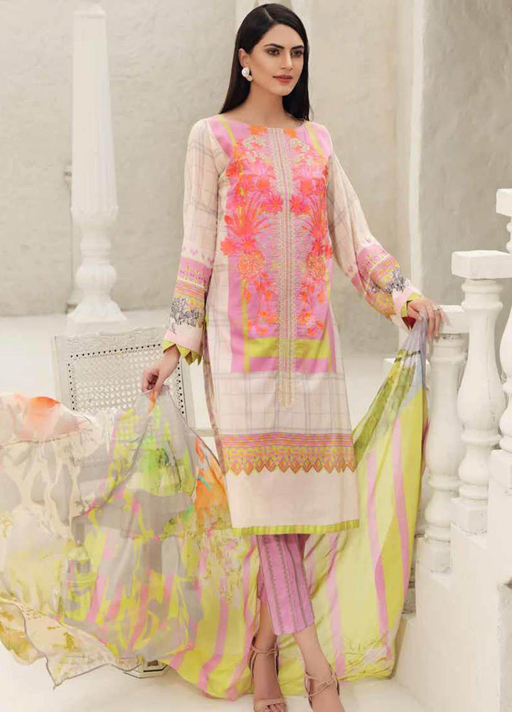 Charizma Embroidered Lawn Suits Unstitched 3 Piece CRZ21IF IN-30-B - Summer Collection