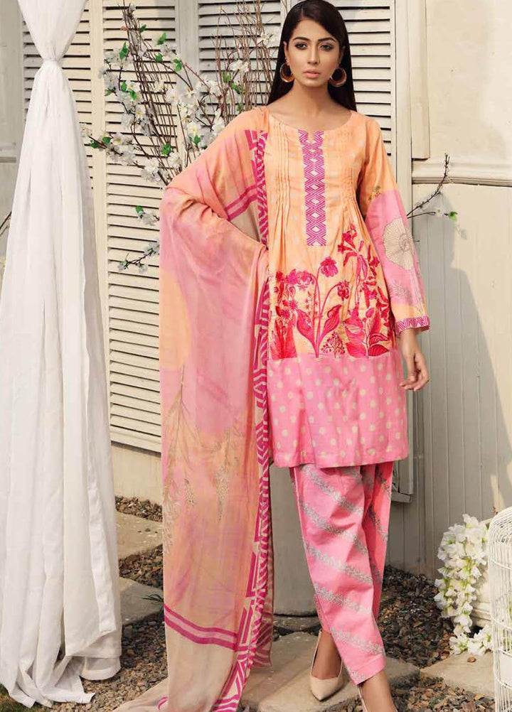 Charizma Embroidered Lawn Suits Unstitched 3 Piece CRZ21IF IN-32-B - Summer Collection