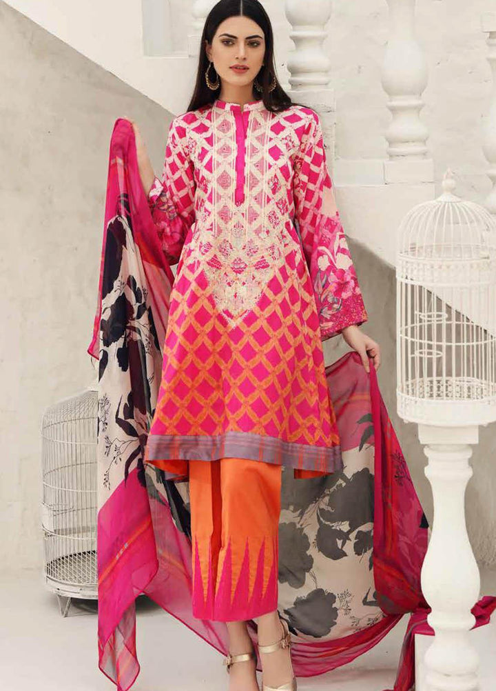 Charizma Embroidered Lawn Suits Unstitched 3 Piece CRZ21IF IN-33-A - Summer Collection