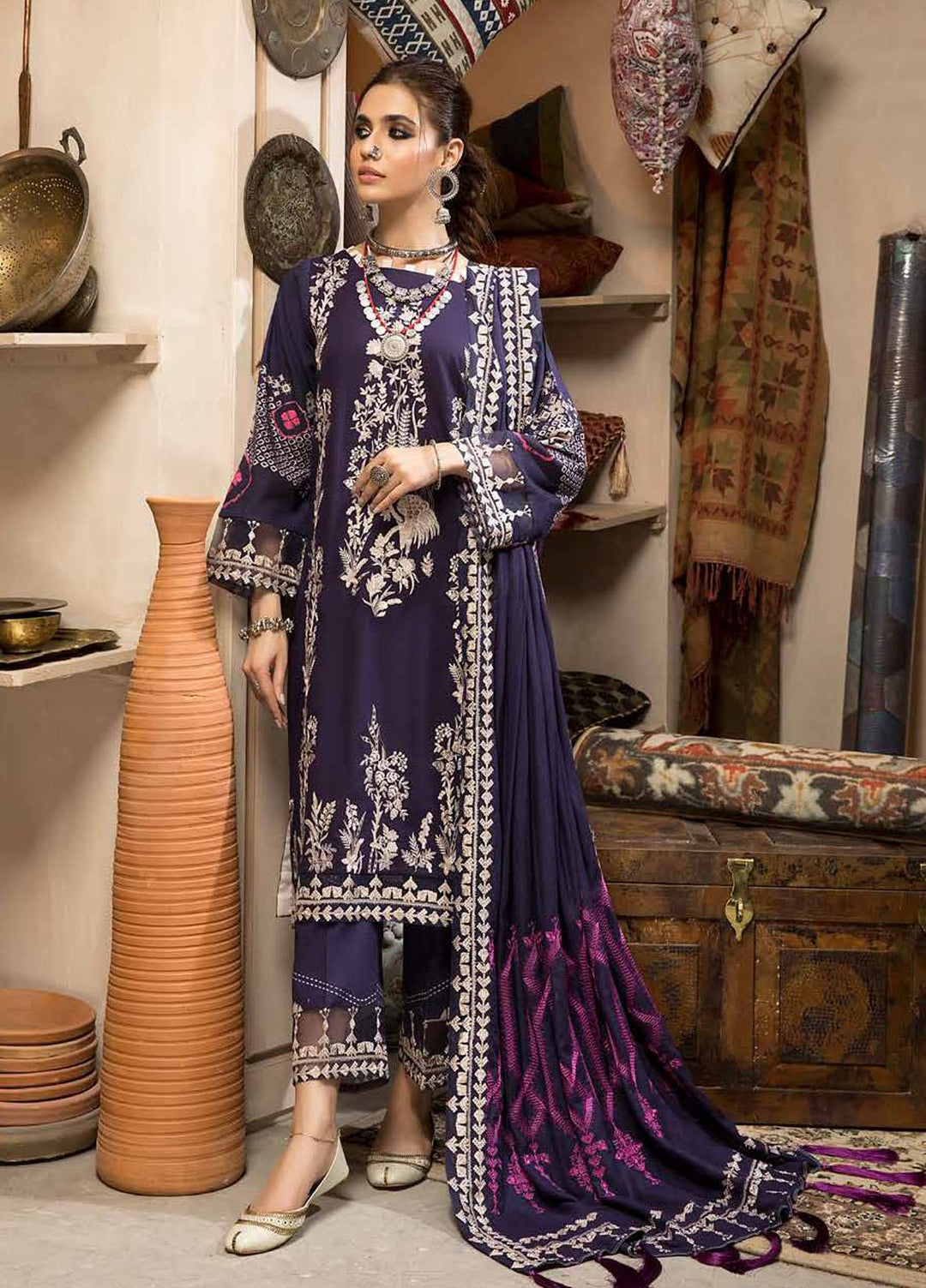 Charizma Embroidered Khaddar Suits Unstitched 3 Piece CRZ21NF CNW-07 - Winter Collection