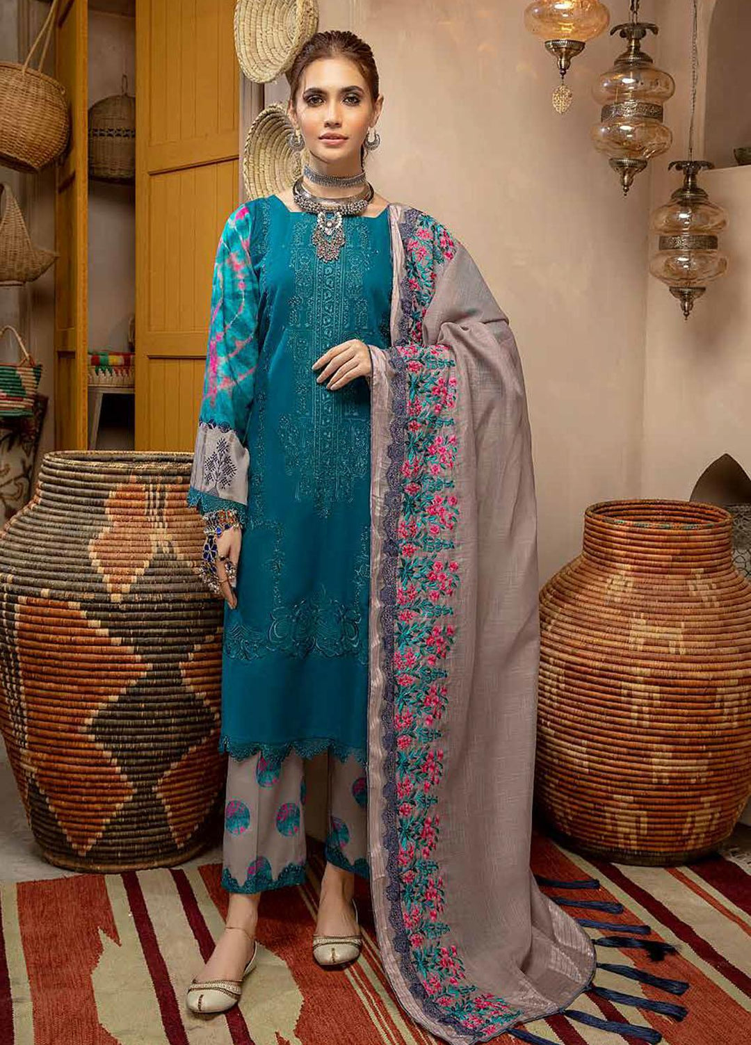 Charizma Embroidered Khaddar Suits Unstitched 3 Piece CRZ21NF CNW-10 - Winter Collection