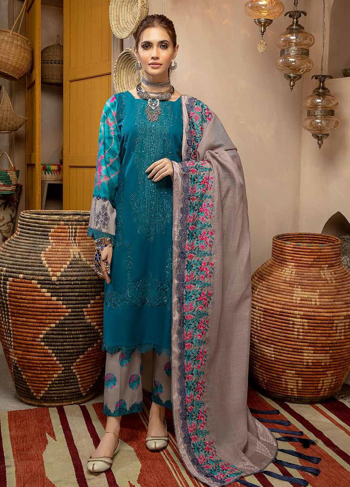 Charizma Embroidered Khaddar Suits Unstitched 3 Piece CRZ21NF CNW-10 - Winter Collection