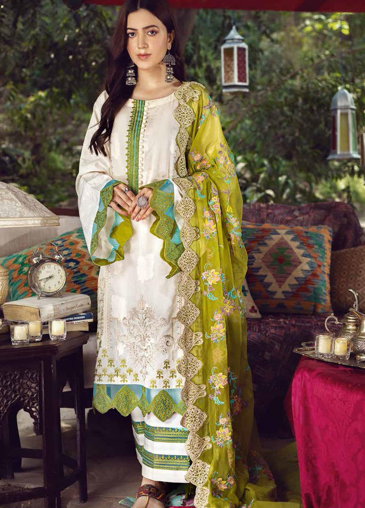 Charizma Embroidered Lawn Suits Unstitched 3 Piece CRZ21BN EBL-02 - Summer Collection