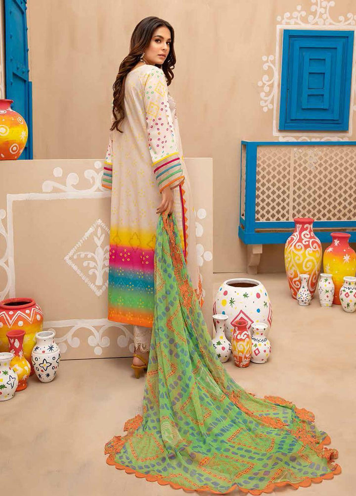 Chunri By Charizma Embroidered Lawn Suits Unstitched 3 Piece CRZ21CH 02 - Luxury Collection