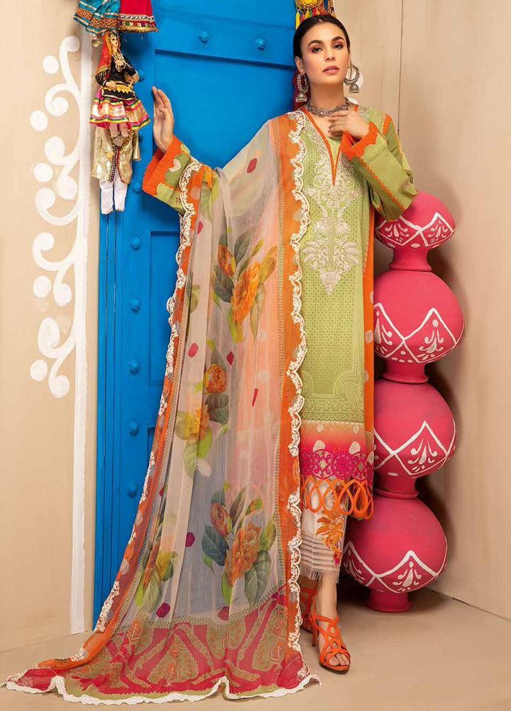 Chunri By Charizma Embroidered Lawn Suits Unstitched 3 Piece CRZ21CH 03 - Luxury Collection