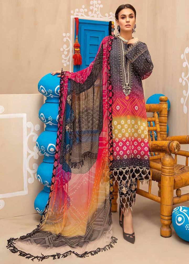 Chunri By Charizma Embroidered Lawn Suits Unstitched 3 Piece CRZ21CH 04 - Luxury Collection