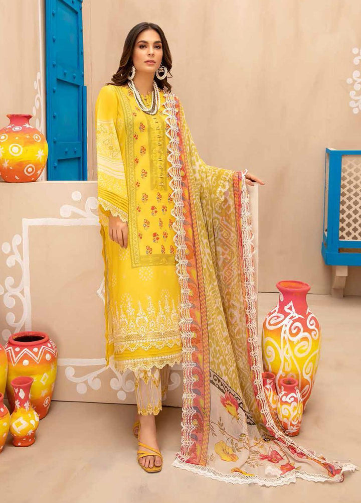 Chunri By Charizma Embroidered Lawn Suits Unstitched 3 Piece CRZ21CH 11 - Luxury Collection