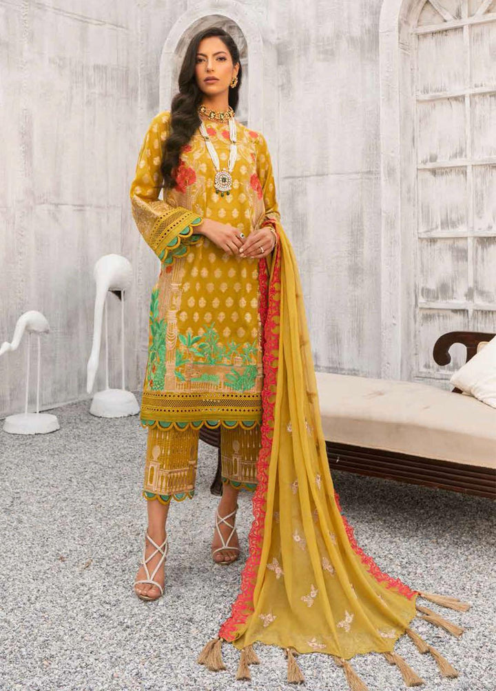 Charizma Embroidered Lawn Suits Unstitched 3 Piece CRZ21SJ 03 - Summer Collection