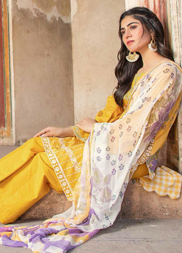 Charizma Embroidered Lawn Suits Unstitched 3 Piece CRZ21LS CSL-12 - Summer Collection