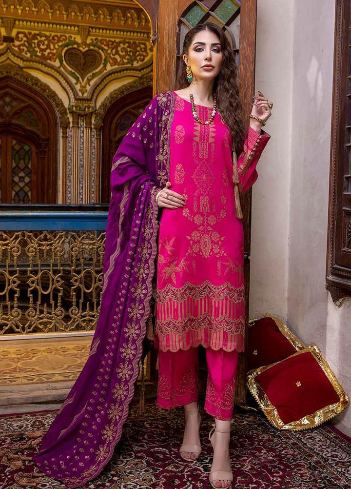 Charizma Embroidered  Leather Jacquard Suits Unstitched 3 Piece CRZ21LJ CLJ-10 - Winter Collection