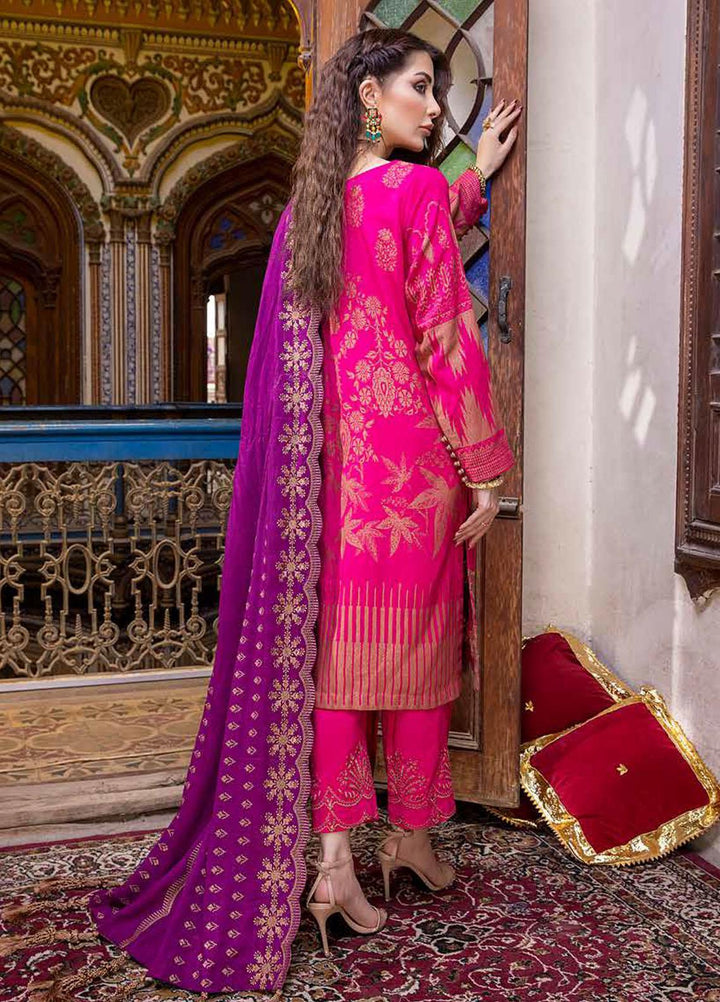 Charizma Embroidered  Leather Jacquard Suits Unstitched 3 Piece CRZ21LJ CLJ-10 - Winter Collection