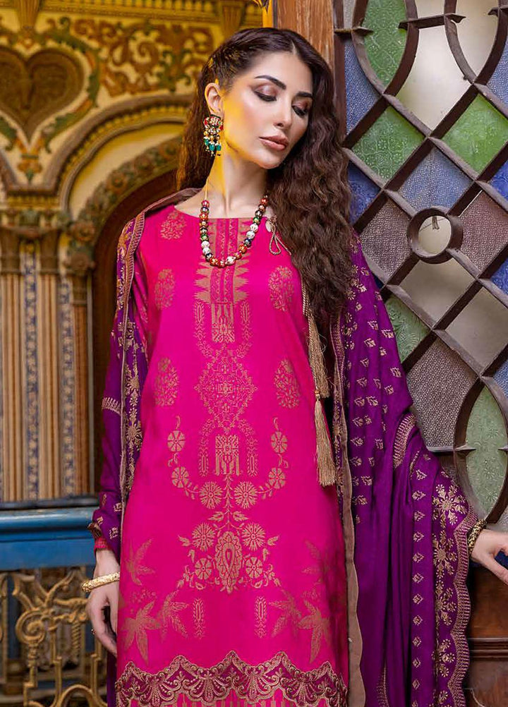 Charizma Embroidered  Leather Jacquard Suits Unstitched 3 Piece CRZ21LJ CLJ-10 - Winter Collection