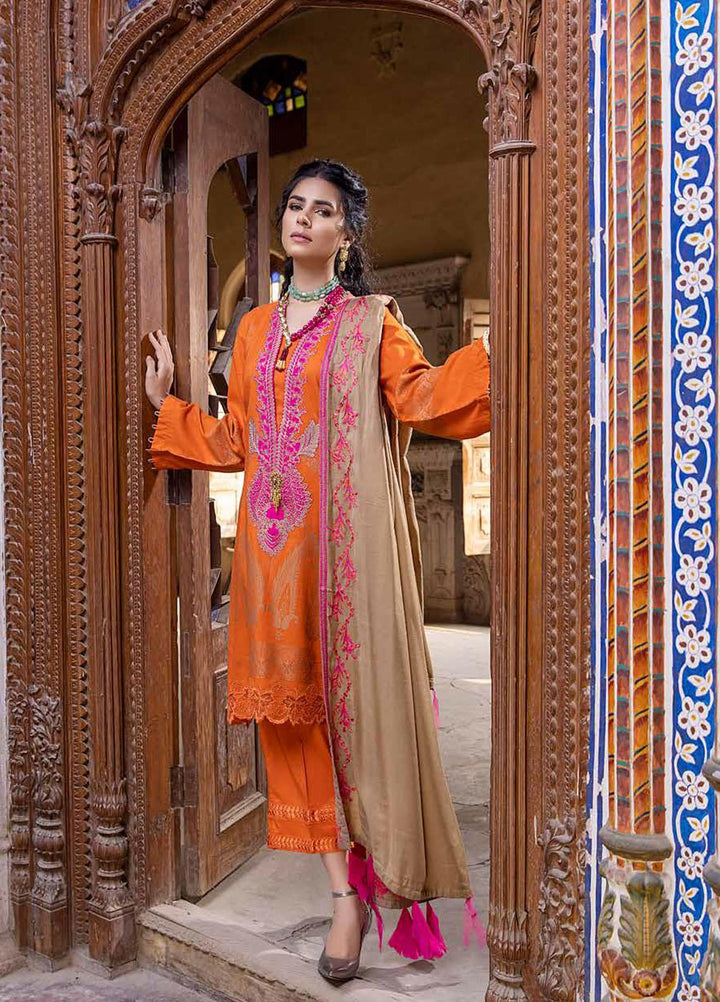 Charizma Embroidered  Leather Jacquard Suits Unstitched 3 Piece CRZ21LJ CLJ-15 - Winter Collection