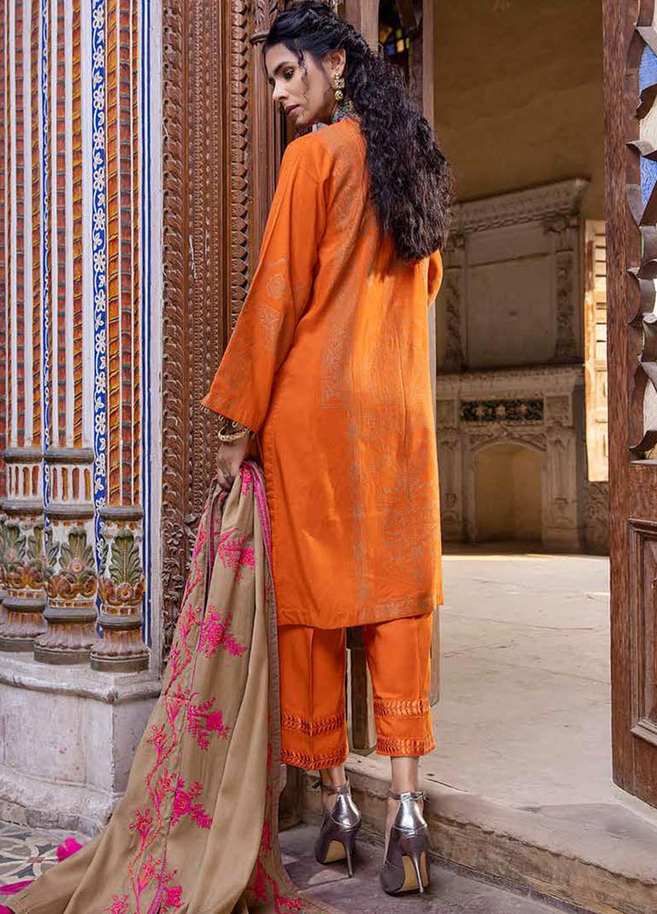 Charizma Embroidered  Leather Jacquard Suits Unstitched 3 Piece CRZ21LJ CLJ-15 - Winter Collection