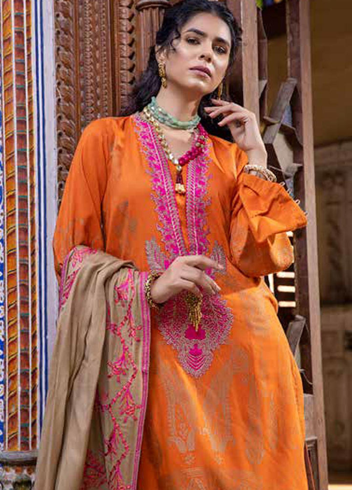 Charizma Embroidered  Leather Jacquard Suits Unstitched 3 Piece CRZ21LJ CLJ-15 - Winter Collection