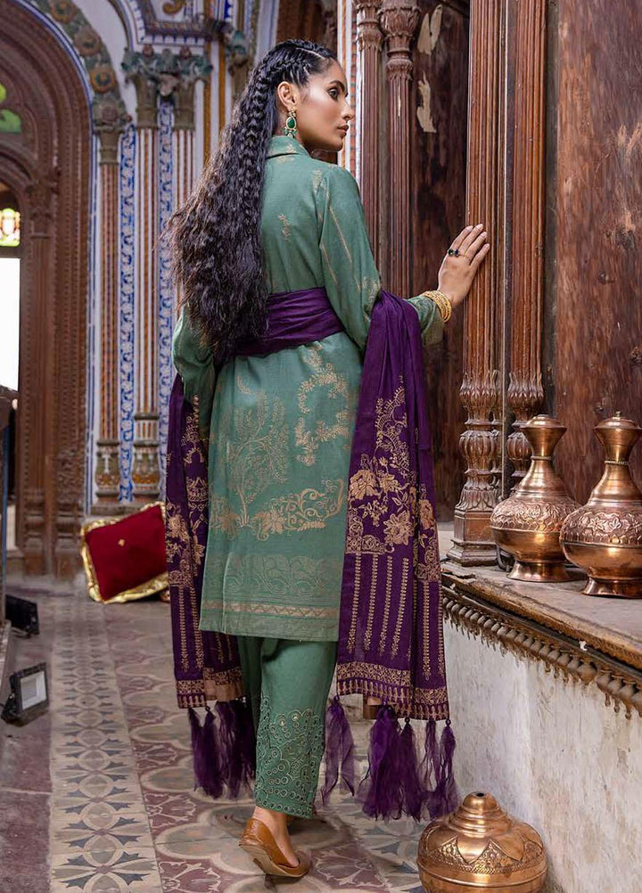 Charizma Embroidered  Leather Jacquard Suits Unstitched 3 Piece CRZ21LJ CLJ-16 - Winter Collection