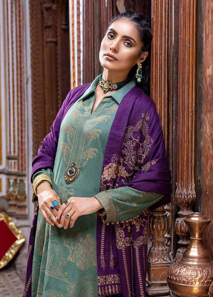 Charizma Embroidered  Leather Jacquard Suits Unstitched 3 Piece CRZ21LJ CLJ-16 - Winter Collection