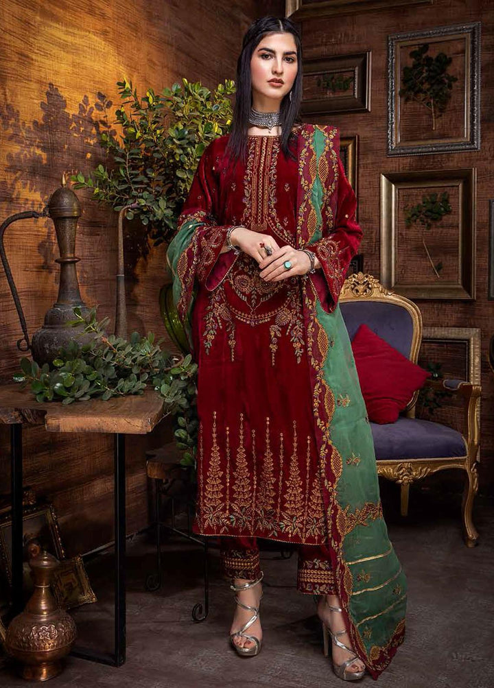 Signora By Charizma Embroidered Velvet Suits Unstitched 3 Piece CRZ21SV CVT-04 - Winter Collection