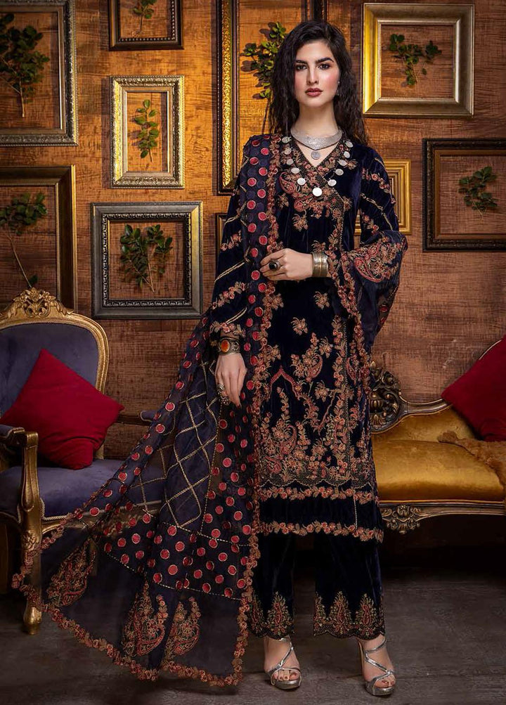 Signora By Charizma Embroidered Velvet Suits Unstitched 3 Piece CRZ21SV CVT-06 - Winter Collection