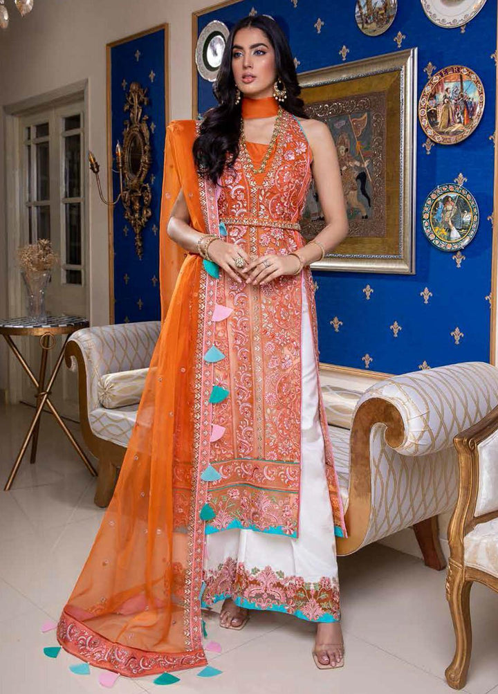 Chimmer by Charizma Embroidered Chiffon Suits Unstitched 3 Piece CRZ22C Chm:05 - Luxury Collection