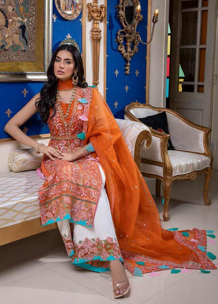 Chimmer by Charizma Embroidered Chiffon Suits Unstitched 3 Piece CRZ22C Chm:05 - Luxury Collection