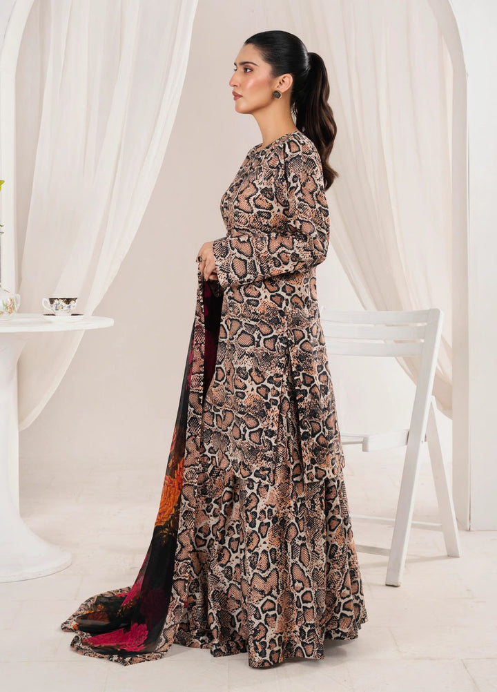 Chirpy Cherry by Feathers Pret Printed Lawn 3 Piece Suit Palesto