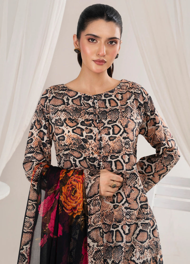 Chirpy Cherry by Feathers Pret Printed Lawn 3 Piece Suit Palesto